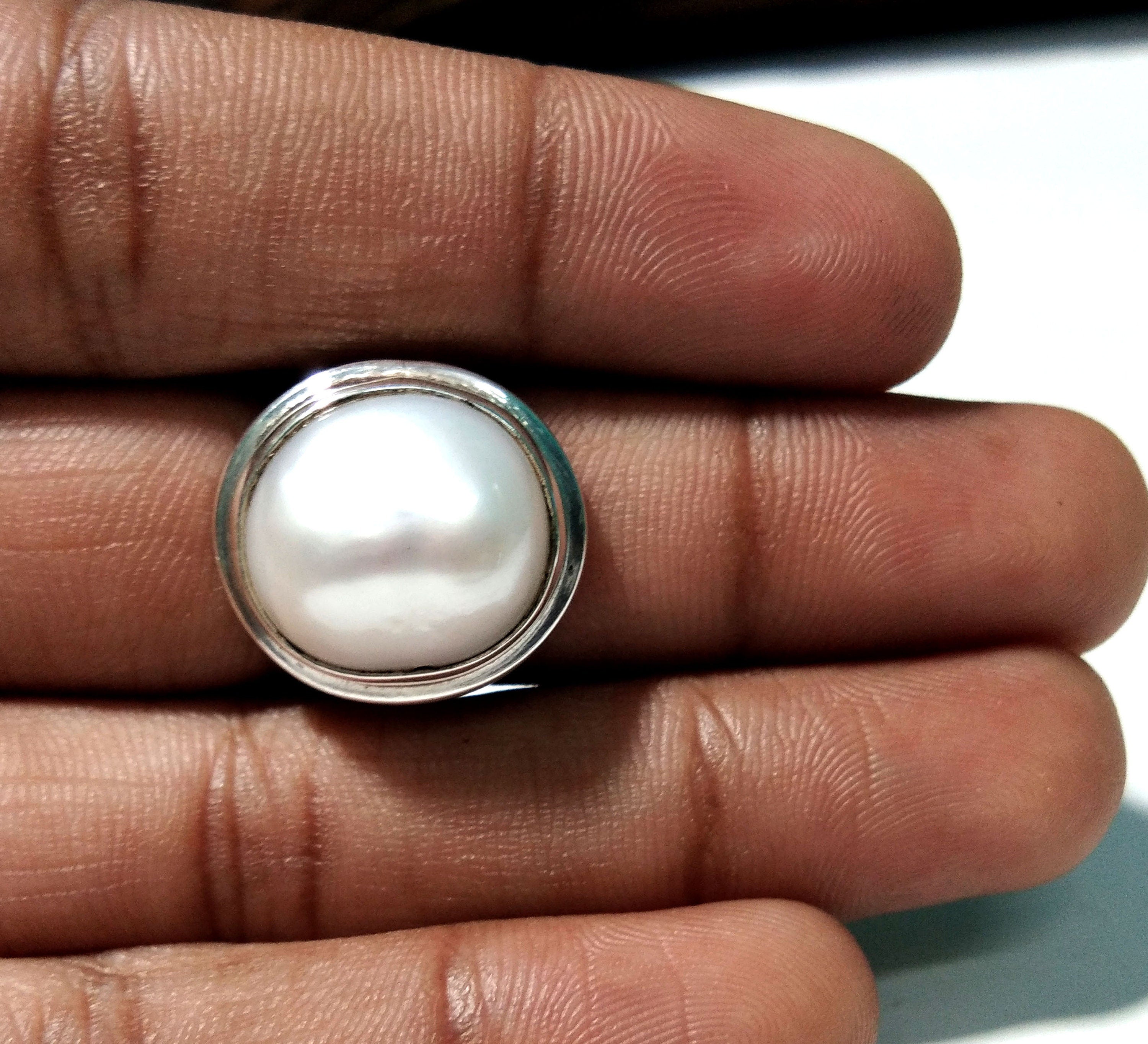 Natural Fresh Water Pearl Rings, Solid 925 Silver Rings, Statement Rings, Freshwater Pearl Rings, Girls & Women Gift Rings, Birthday Rings